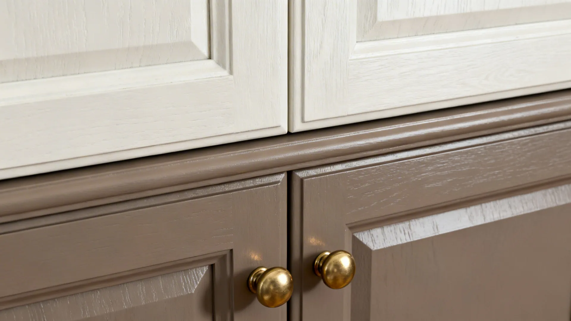 Macro of the paint transition between white uppers and gray lowers showing subtle sheen differences.