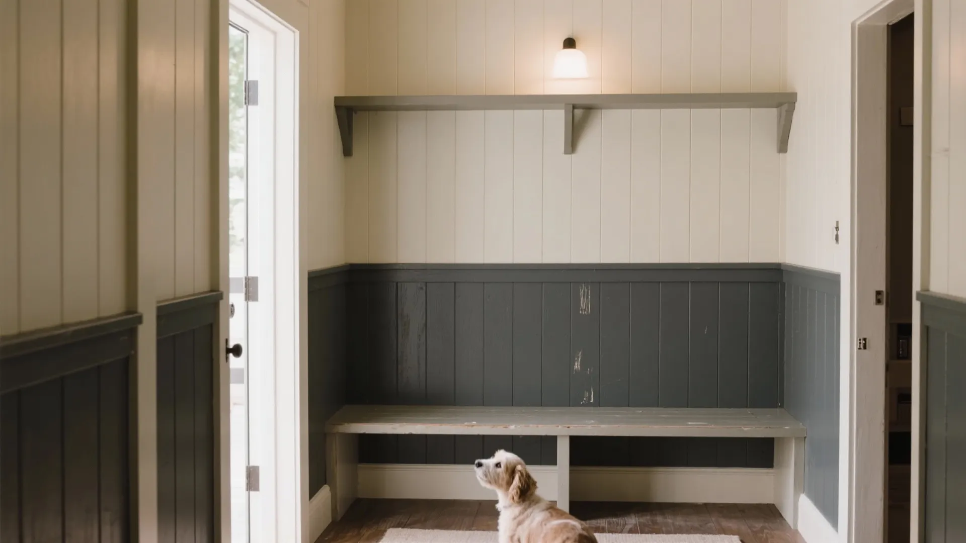 2. Two-tone shiplap for visual interest without clutter