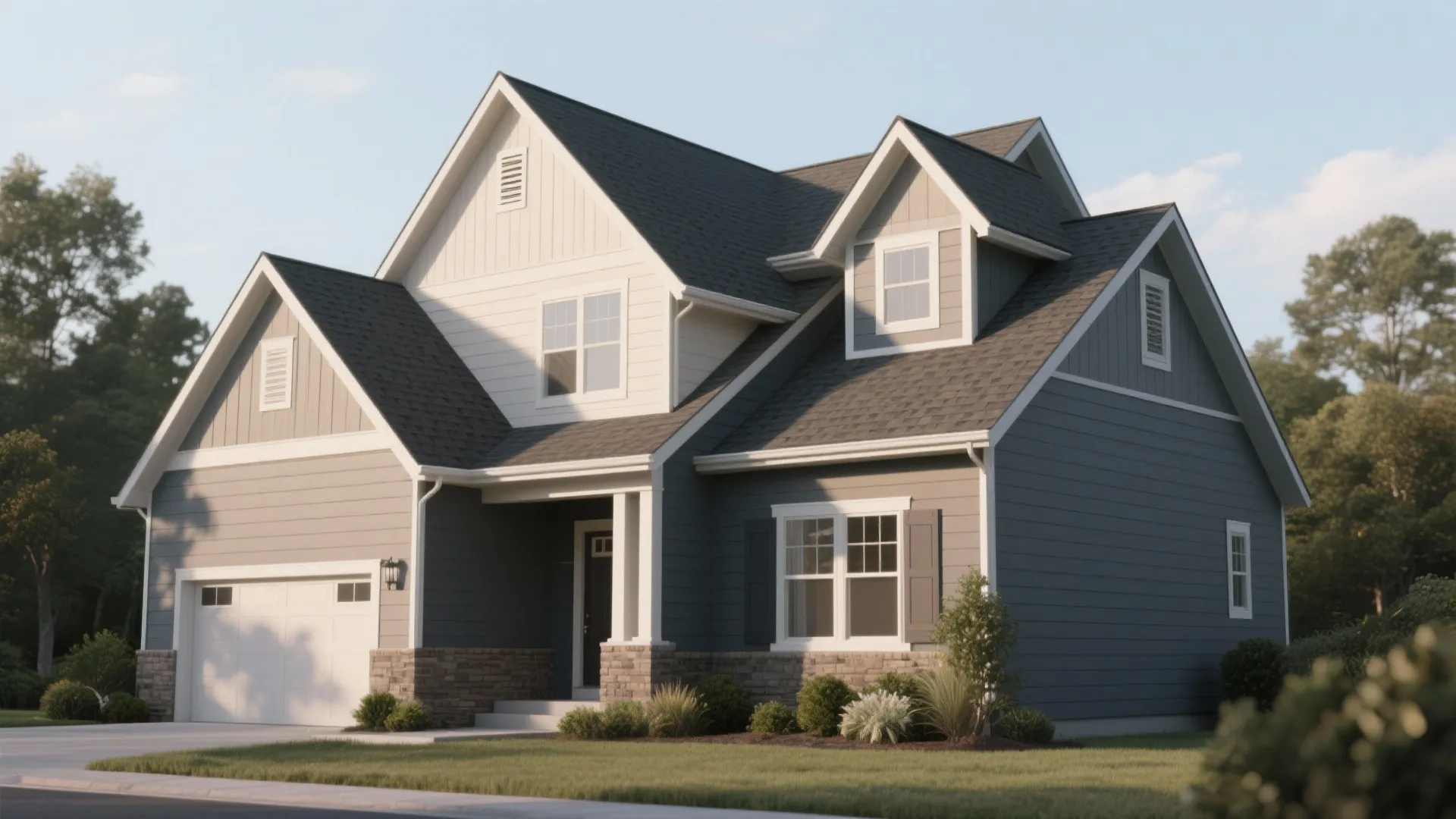 Inspiration 3: Two-tone siding to define massing