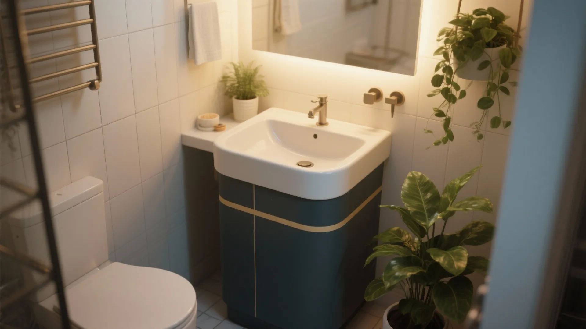 3. Two-Tone Painting to Create Depth in Tight Spaces