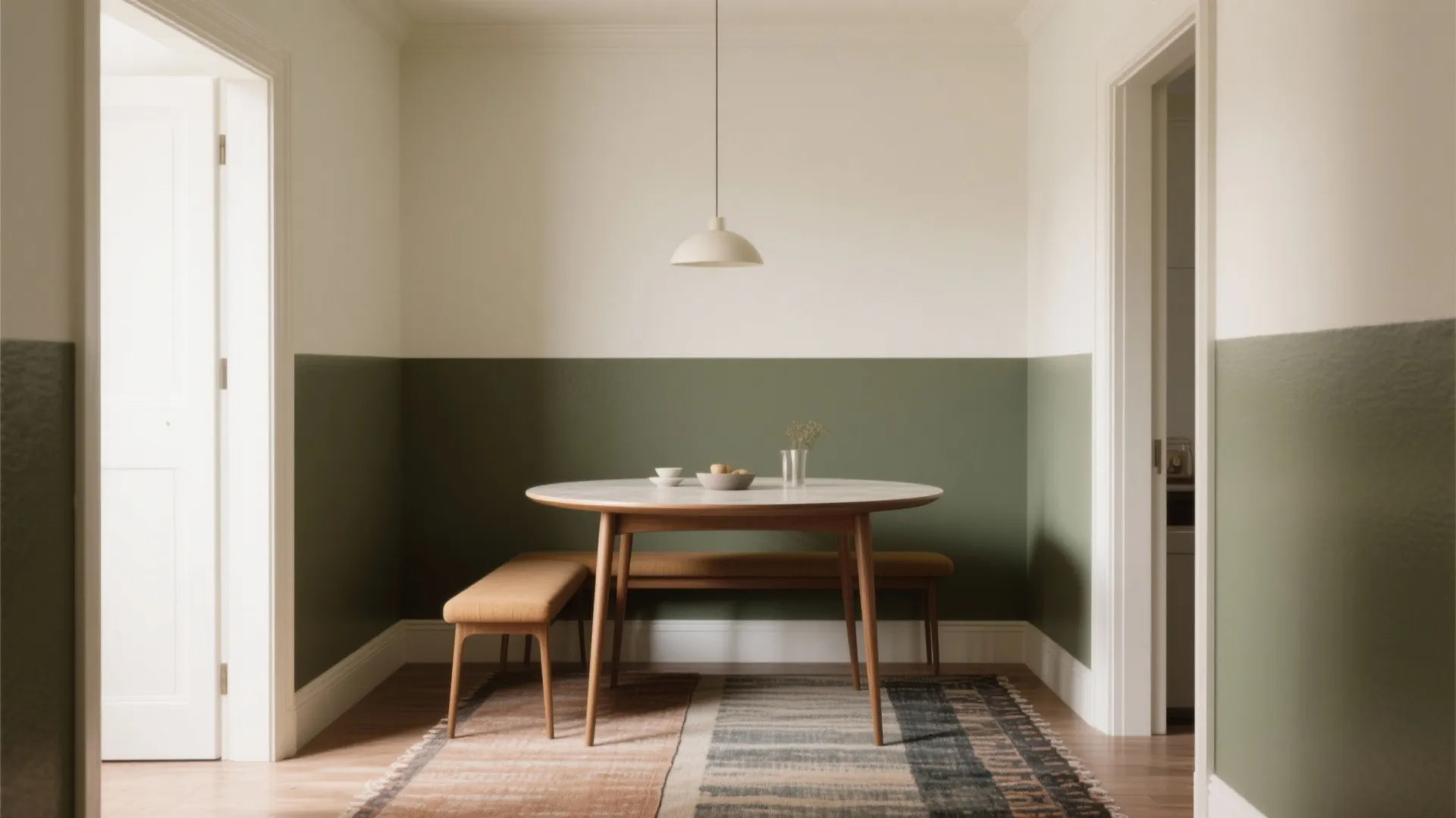 2. Two-tone horizontal split for added depth