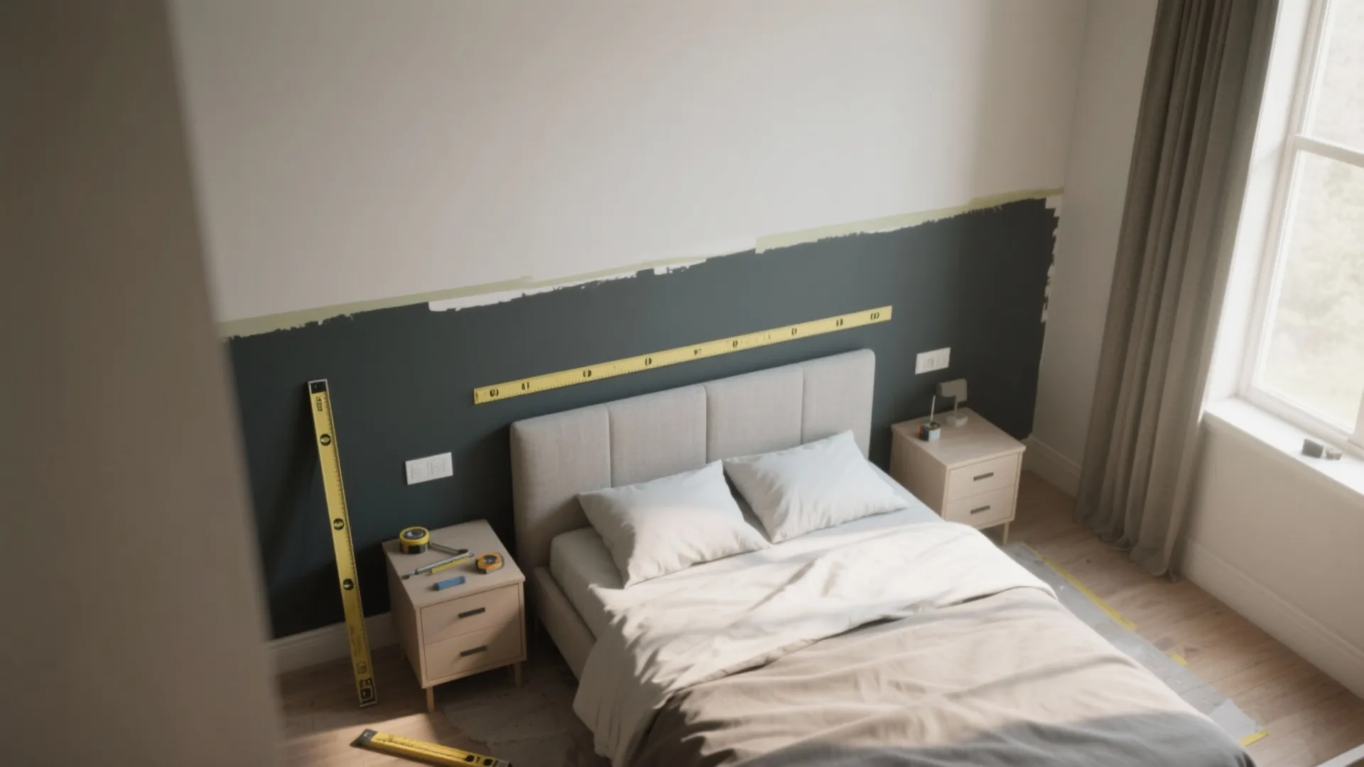 4. Two-Tone Wall: Grounding Color + Light Upper