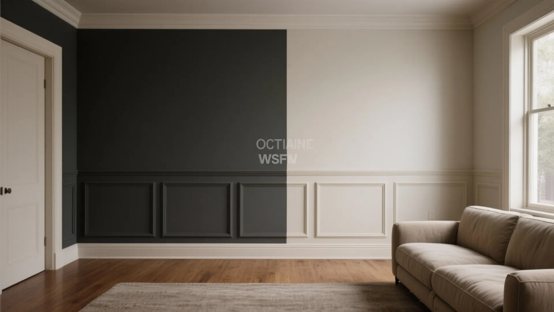 2. Two-Tone Split with a Chair Rail