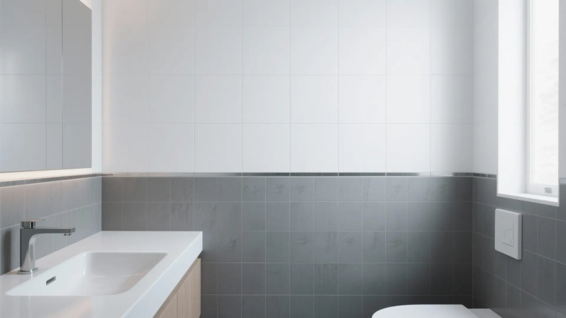 3. Two-tone split — half grey, half white