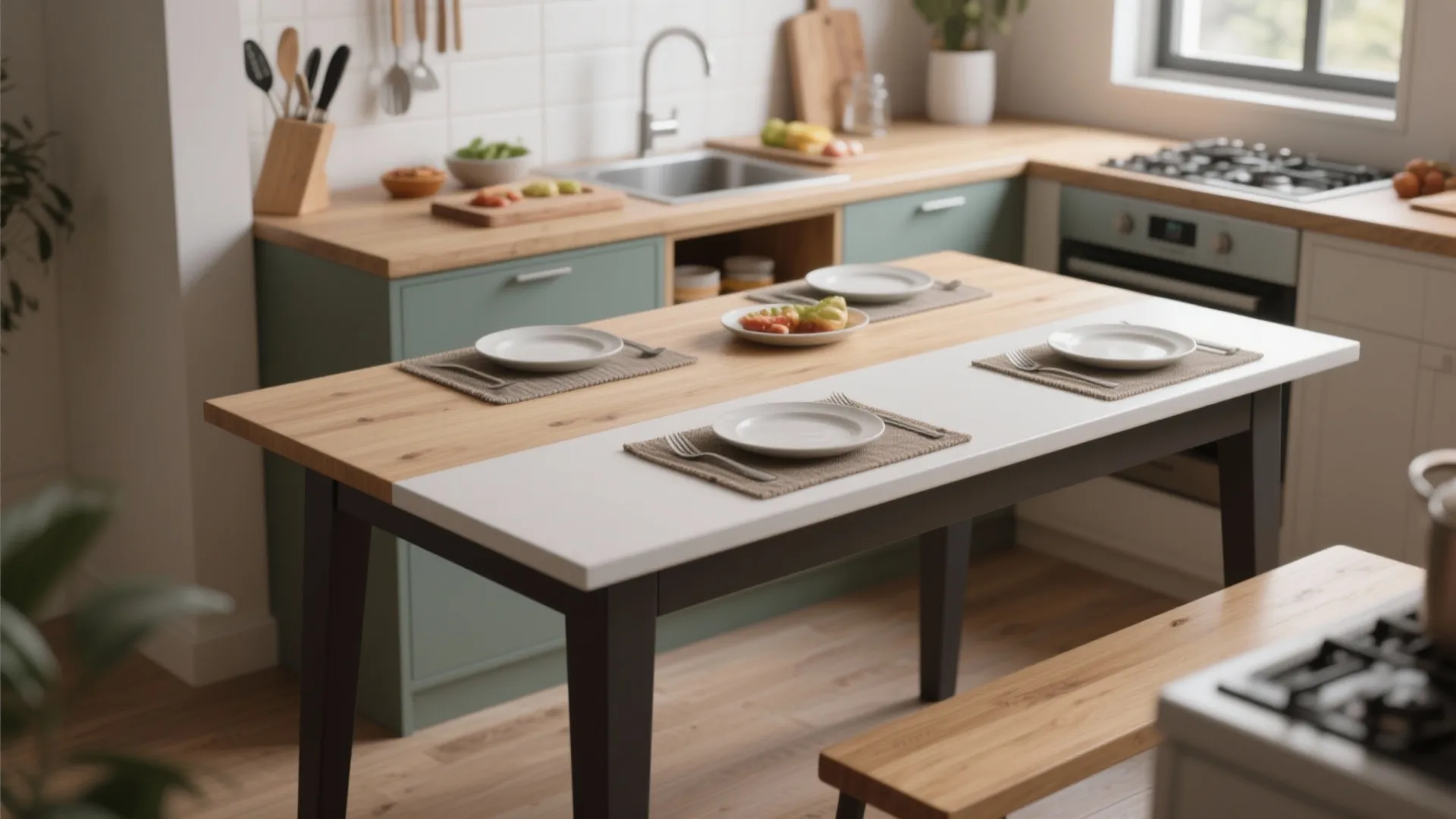 3. Two-Tone Paint to Define Zones