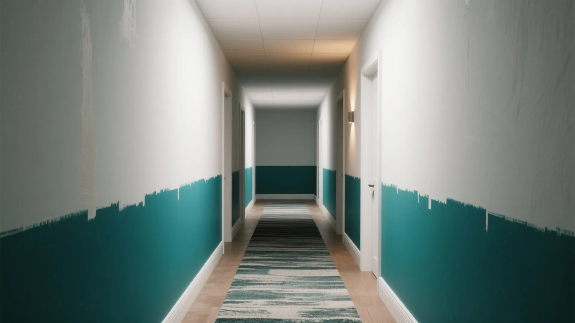 4. Two-Tone Teal with White for Visual Height