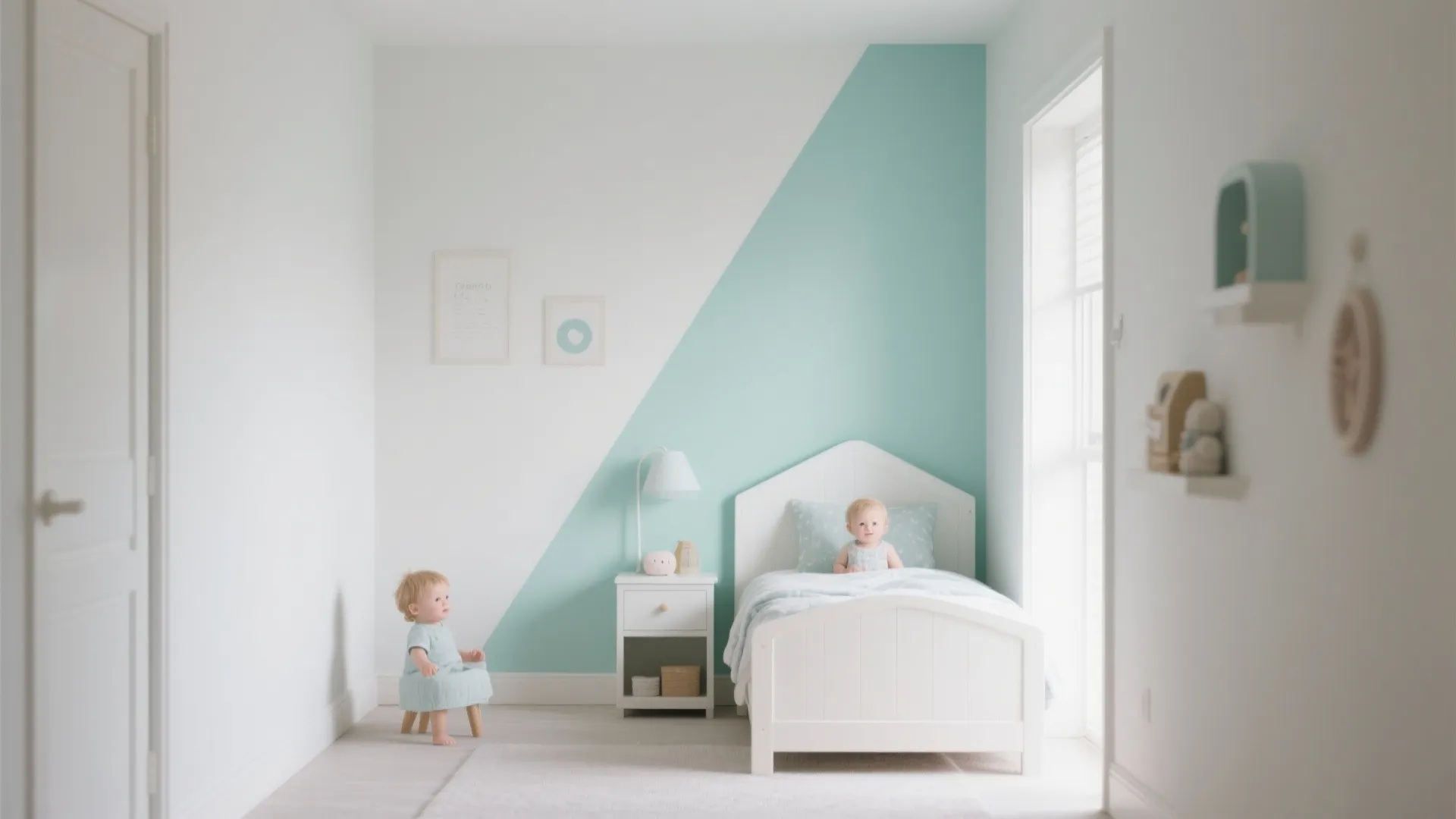 5. Minimalist Two-Tone Walls
