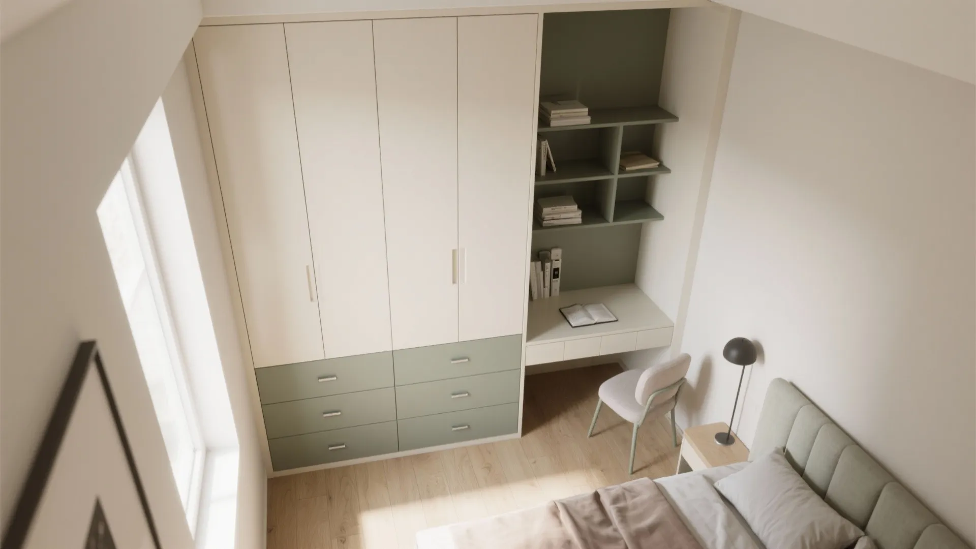 Two-Tone Cupboards to Zone Space