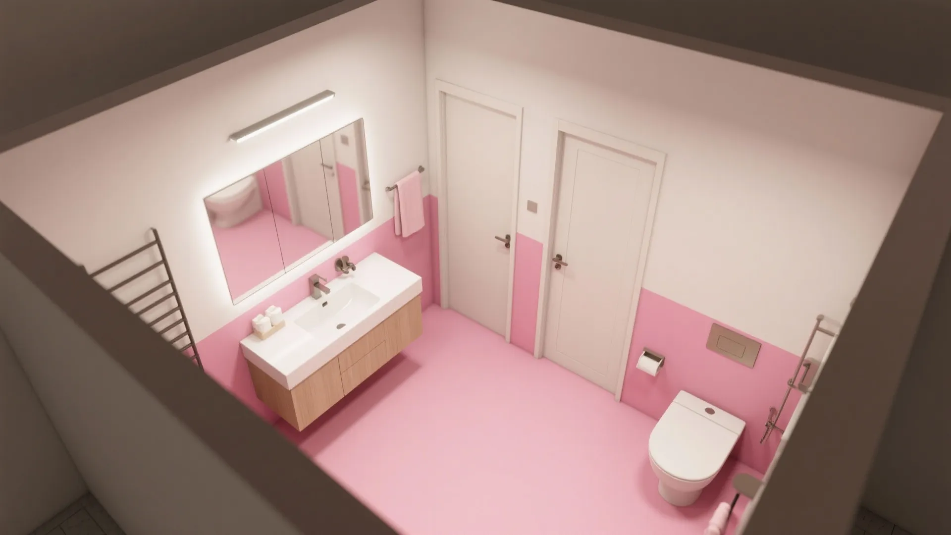 Two-Tone Walls with Midline Trim