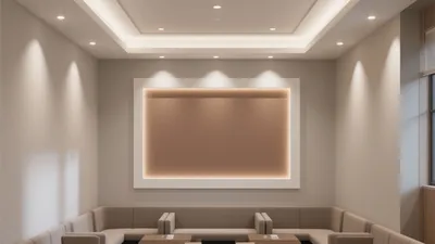 Modern Lounge Design with Ambient Lighting