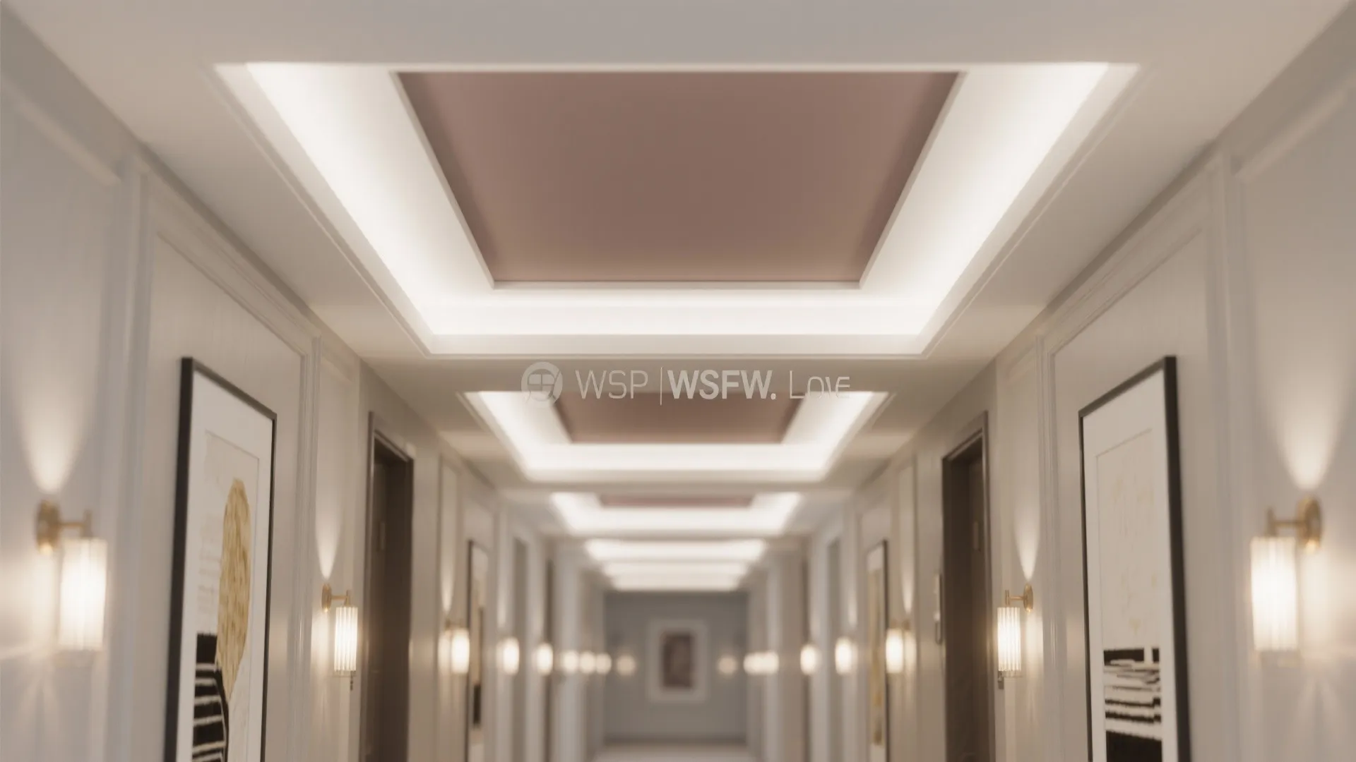 Two-tone pop tray ceiling with accent borders