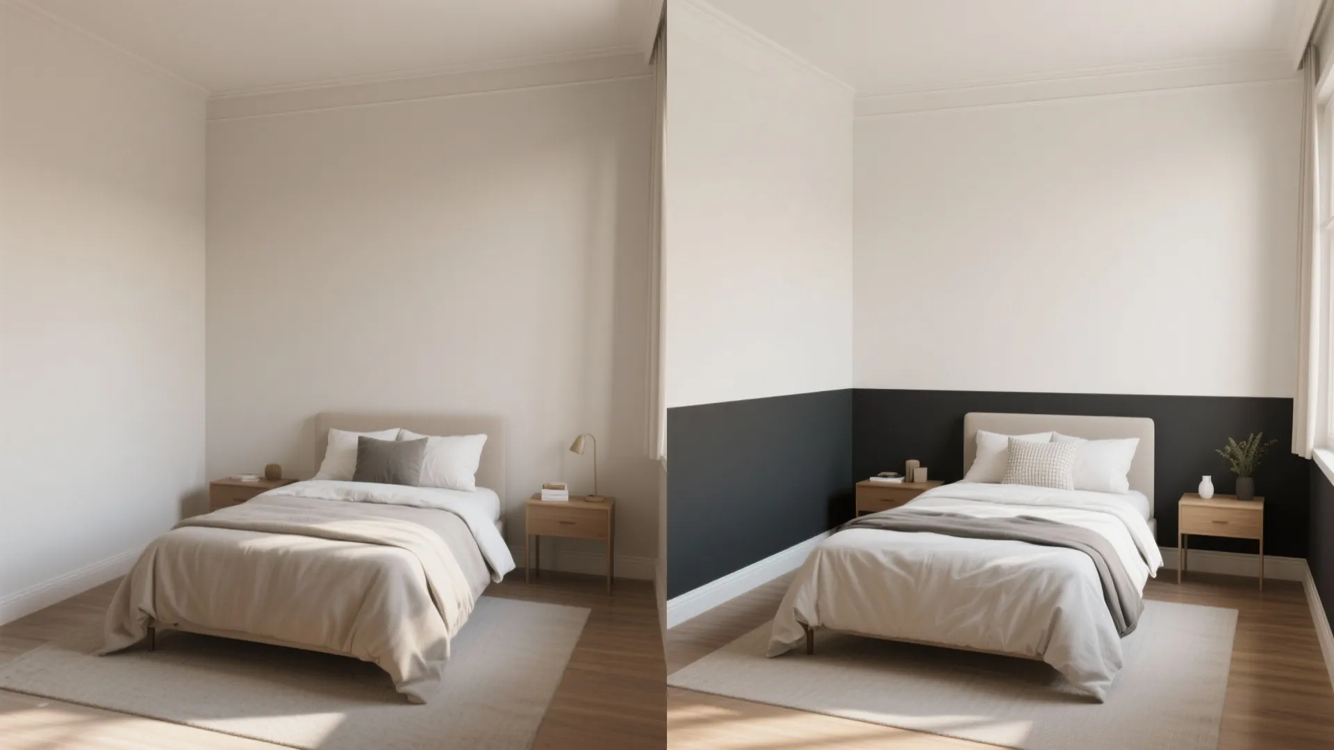 4. Two-tone schemes: lower dark, upper light