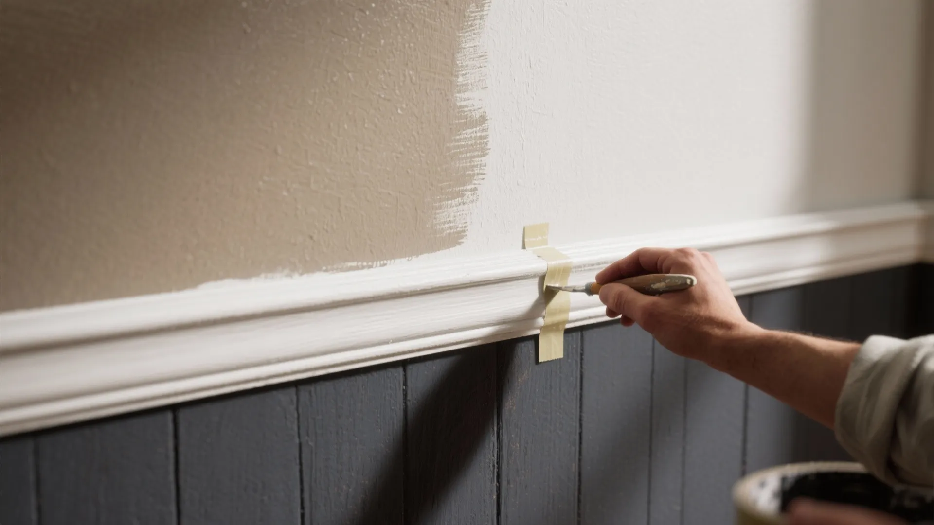 2. Two-tone approach: save paint with strategic trim and ceiling choices