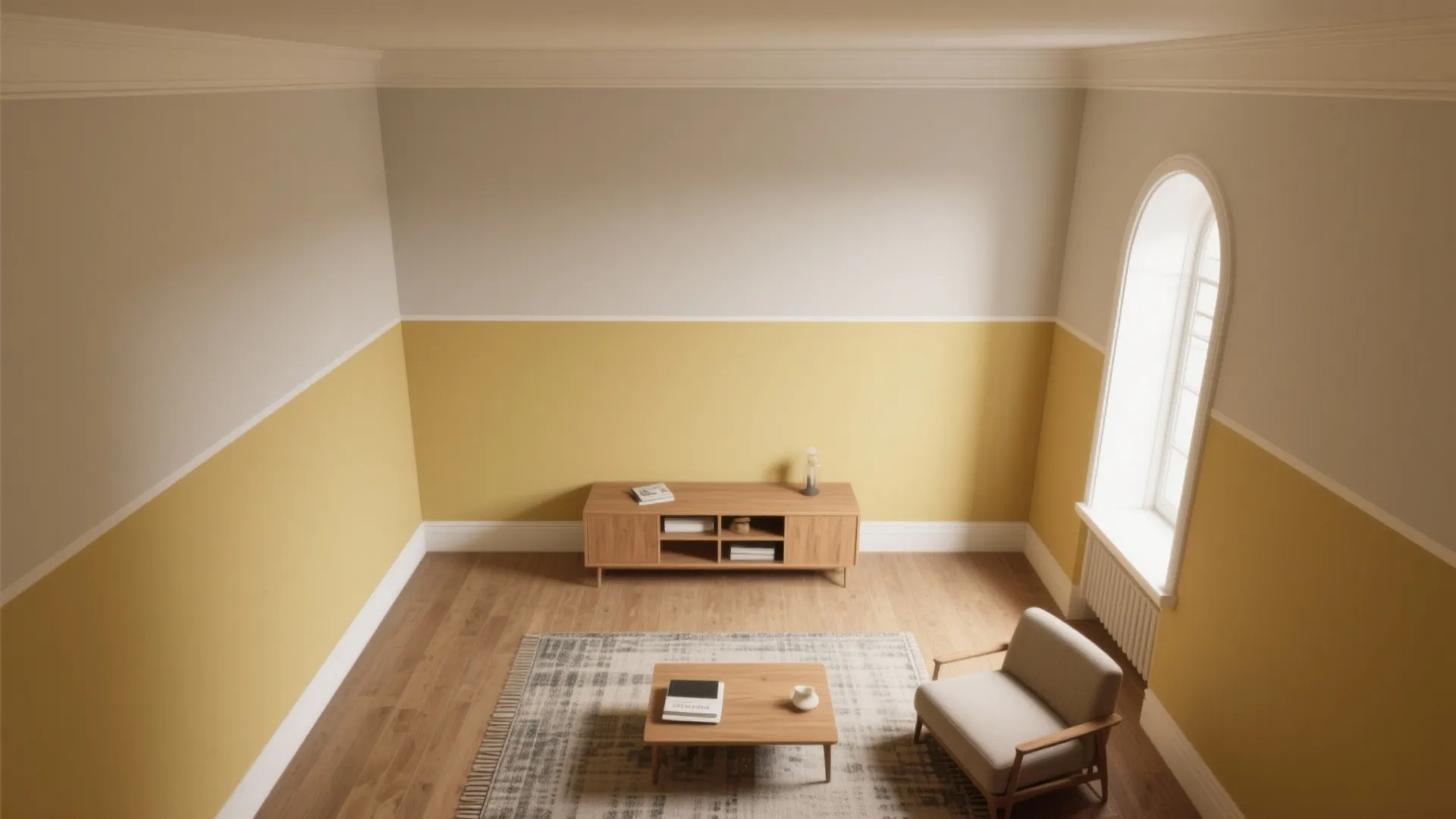 3. Two-Tone Yellow with Crisp Trim