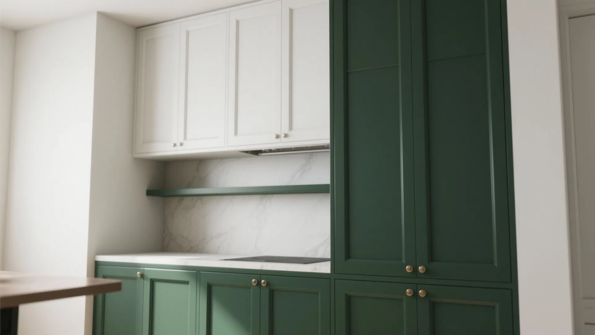 1. Two-tone cabinets with a light upper