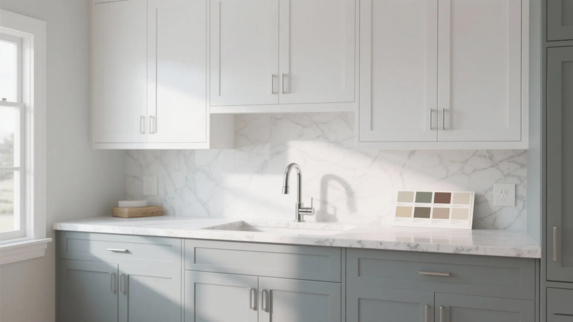 1. Two-Tone Upper and Lower Cabinets