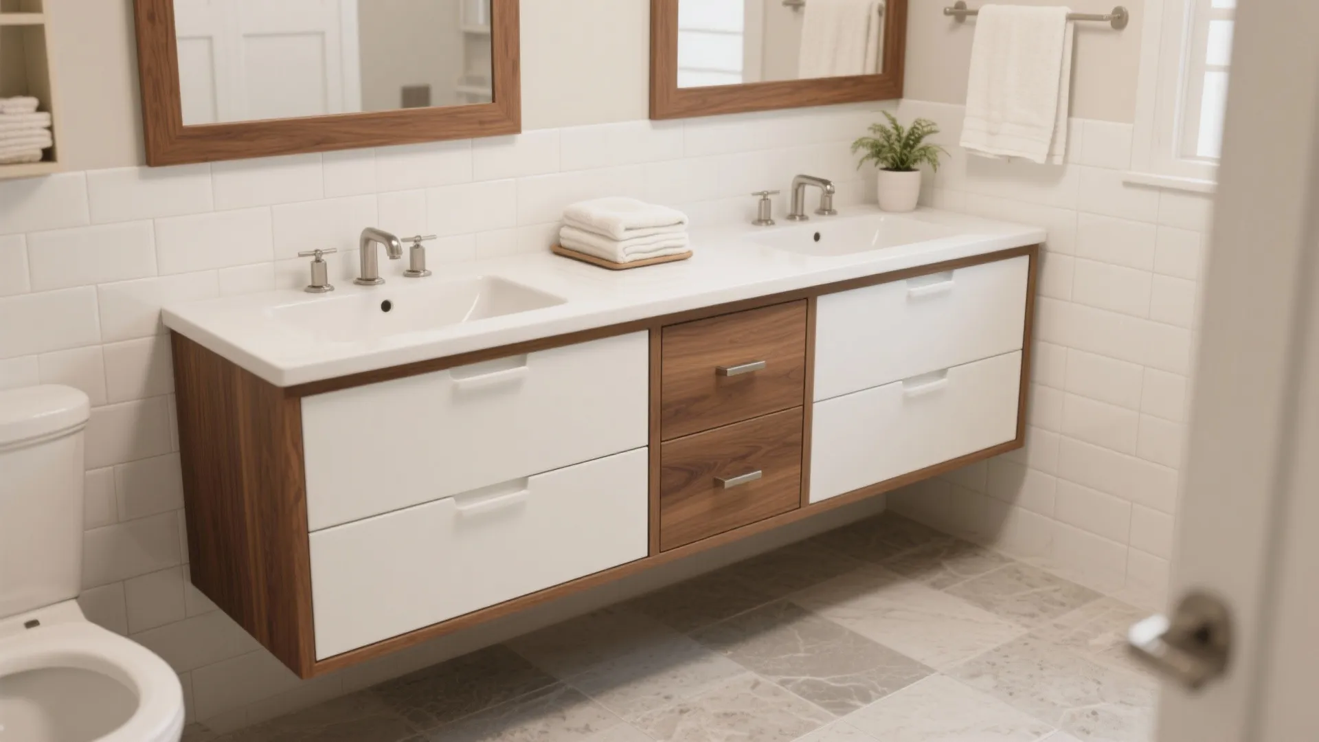 Two-Tone Wood and Matte Fronts