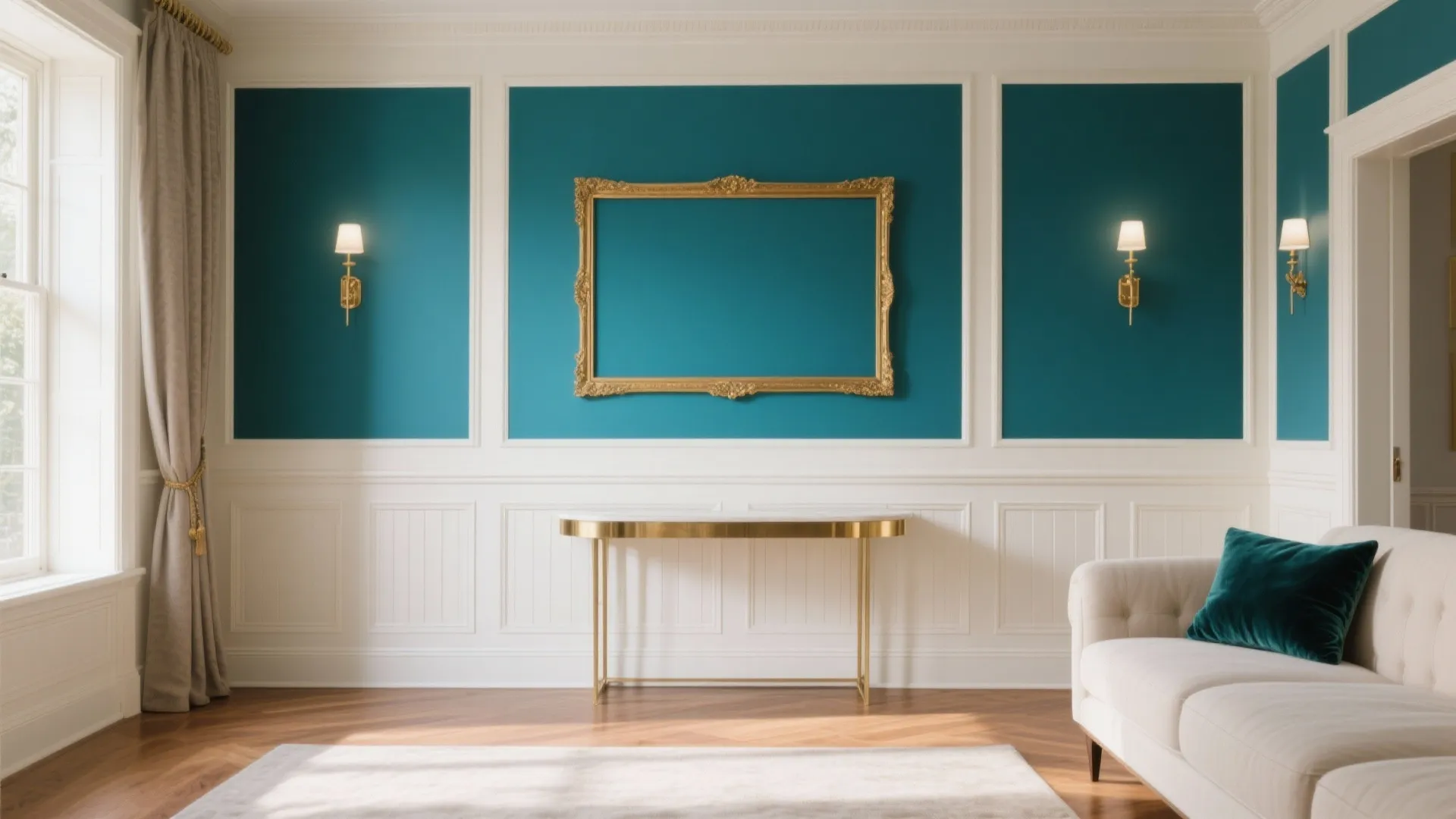 Panel Molding with Two-Tone Wainscoting