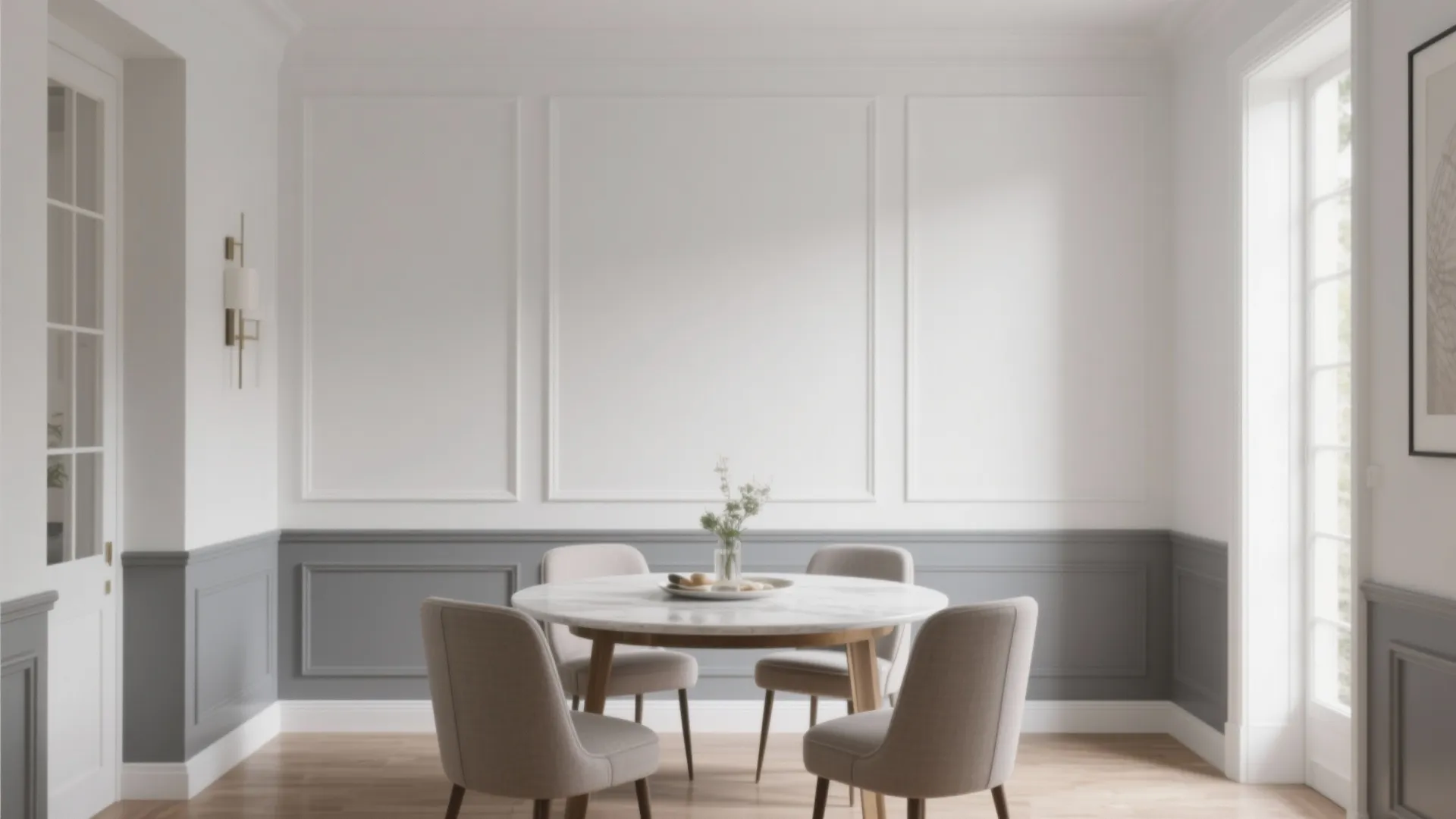 8. Two-Tone Wainscoting