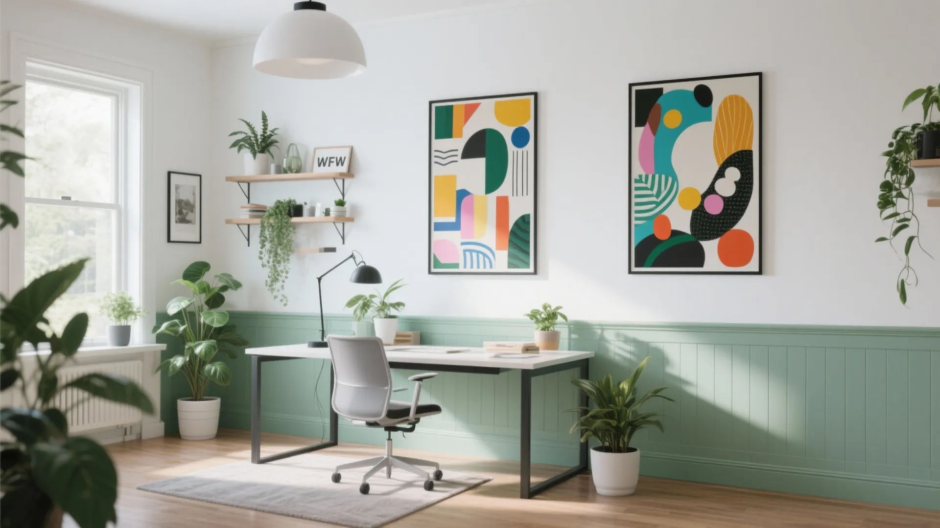 5. Two-Tone Walls with Wainscoting