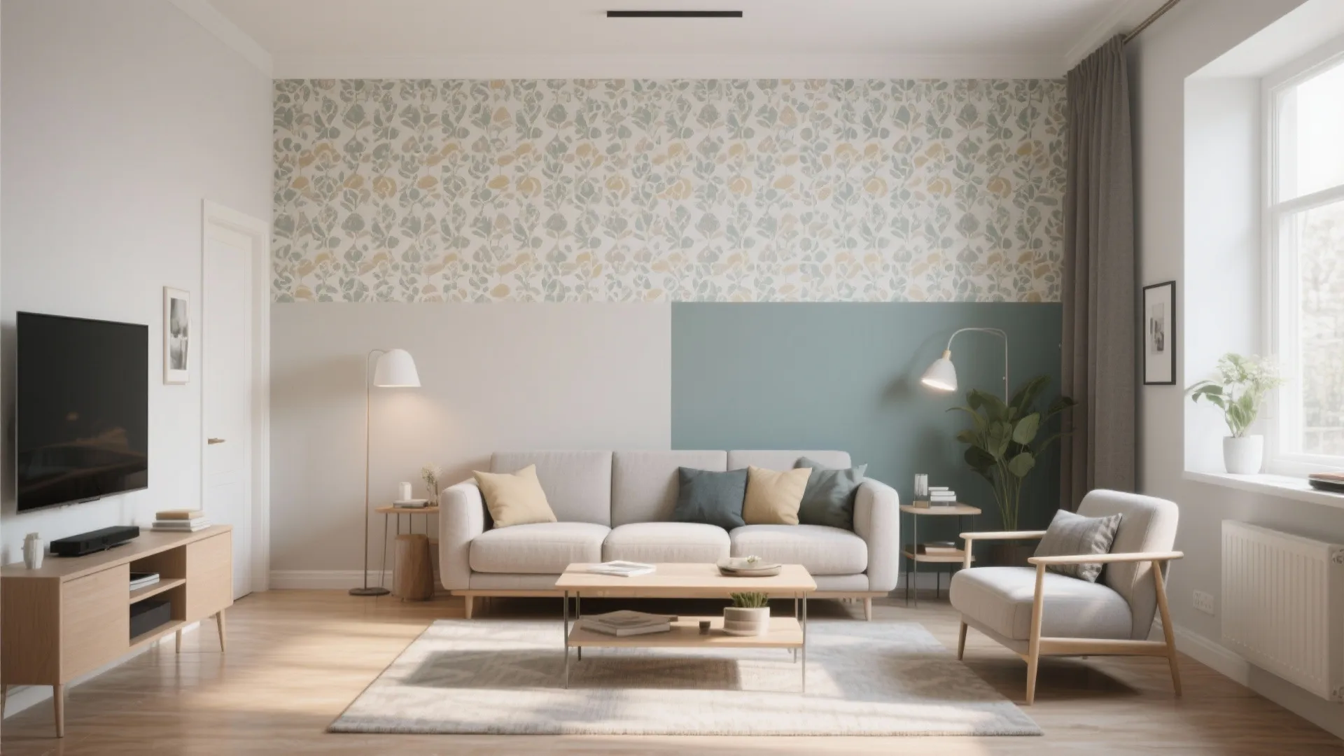 9. Two-Tone Split Wall