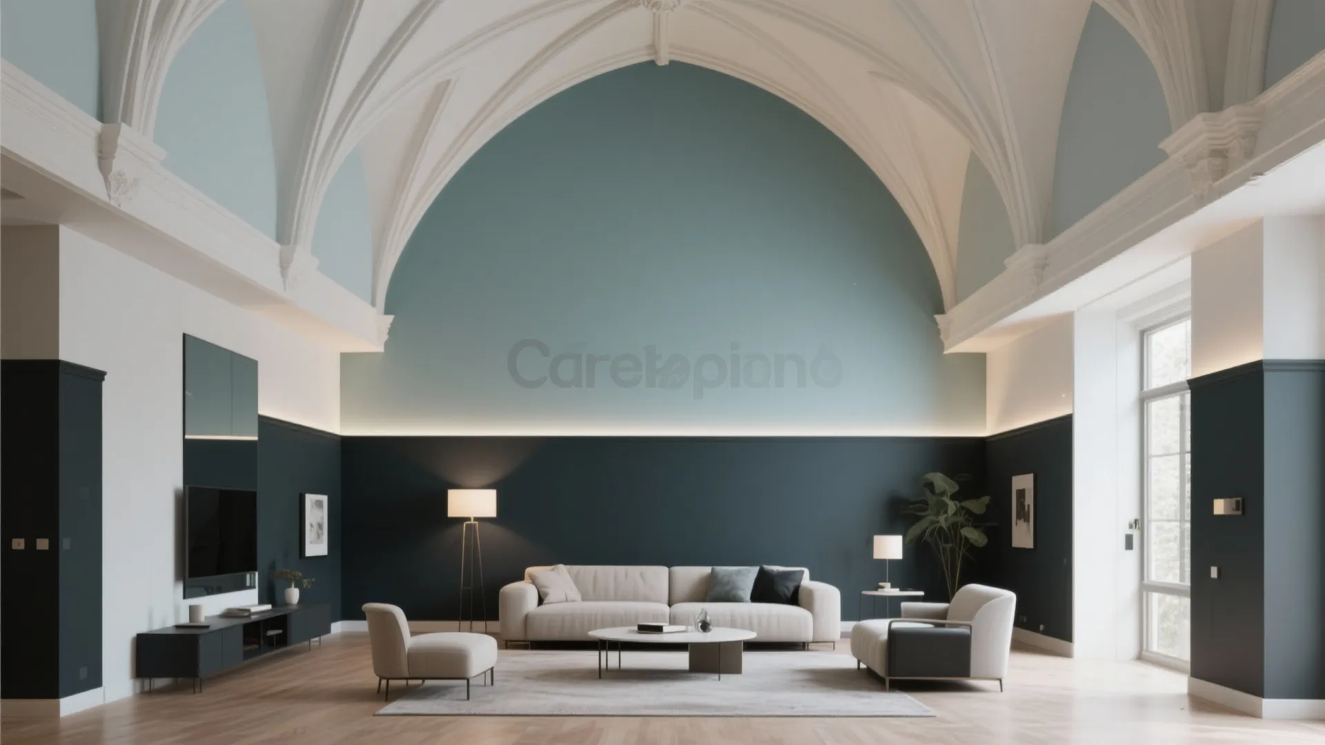 8. Two-Tone Wall Painting