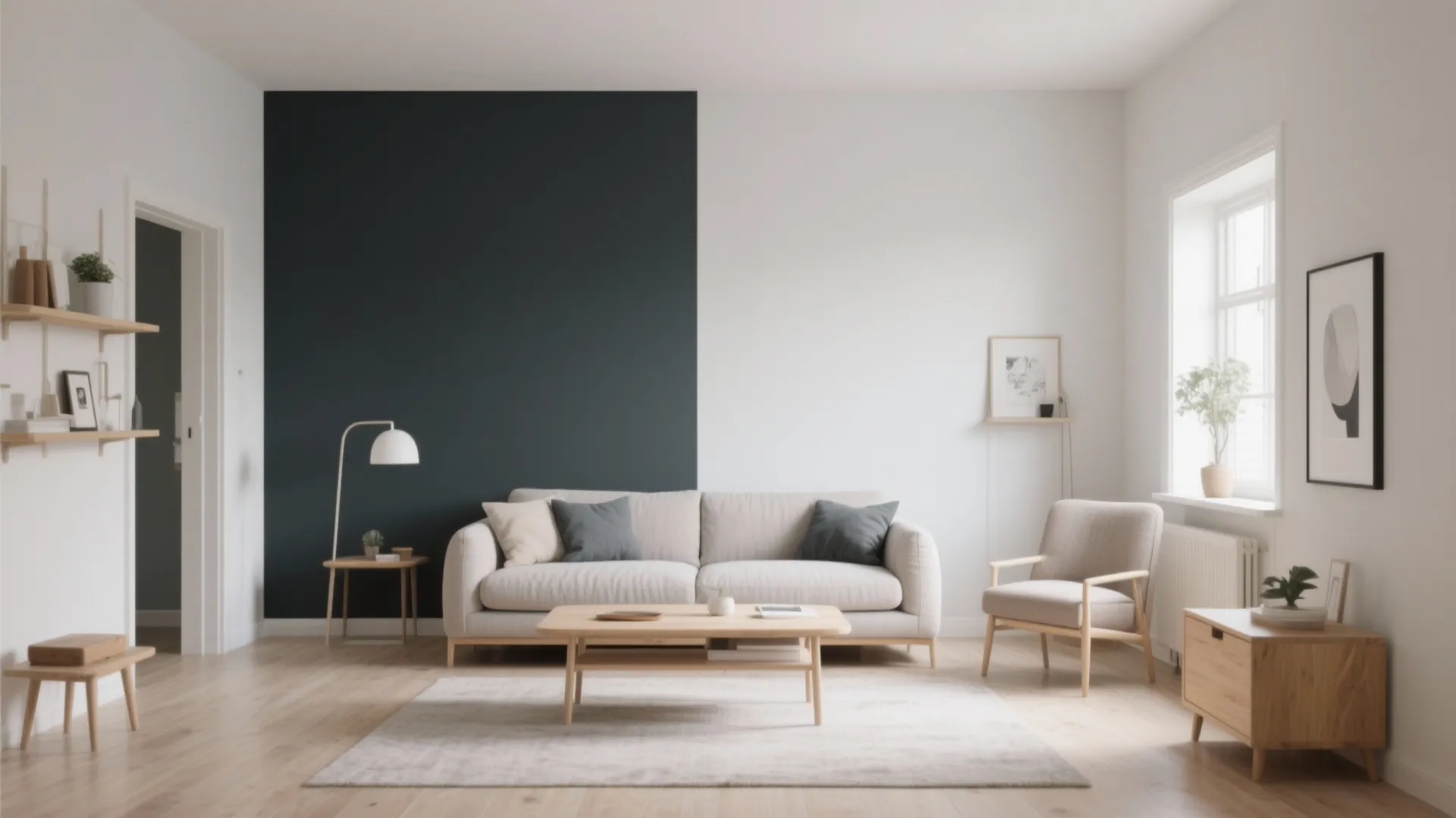 6. Two-Tone Split Wall