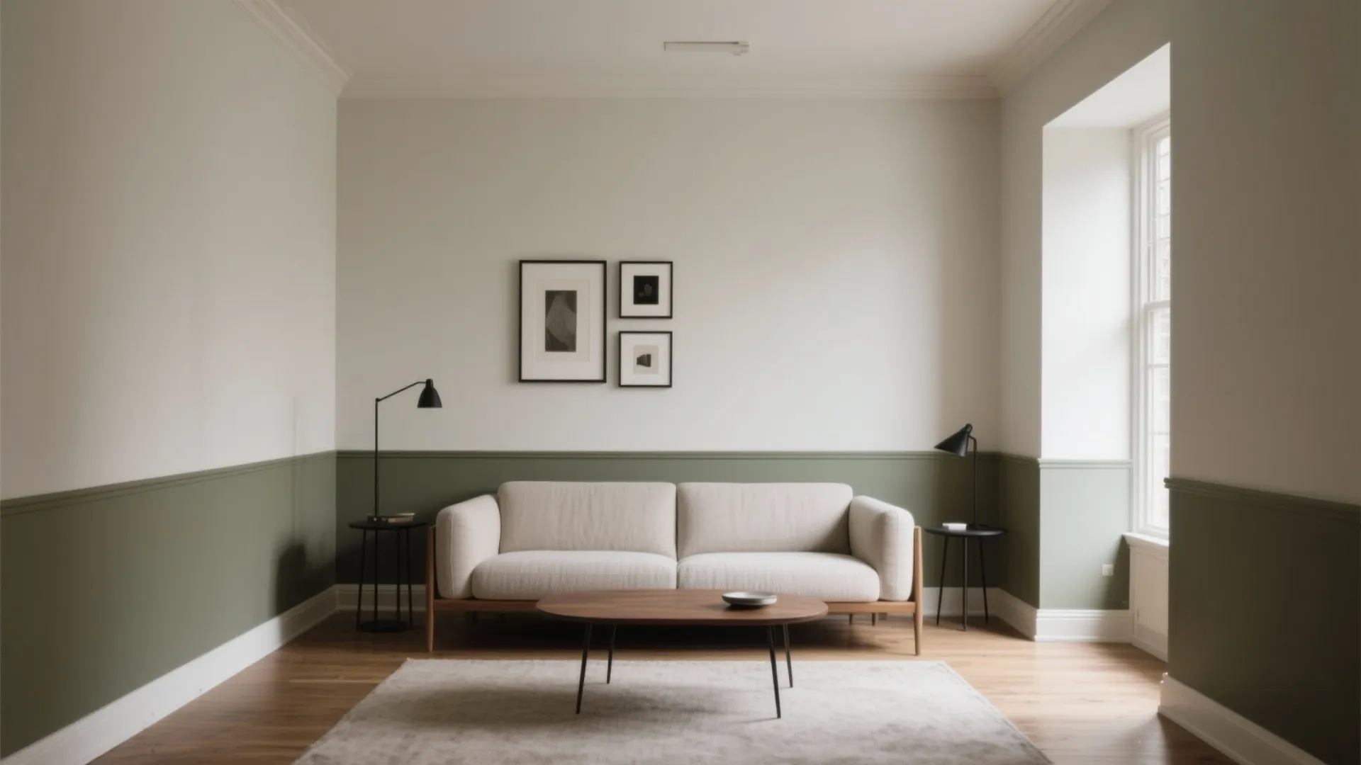 2) Two-tone elevation: light top, deeper bottom