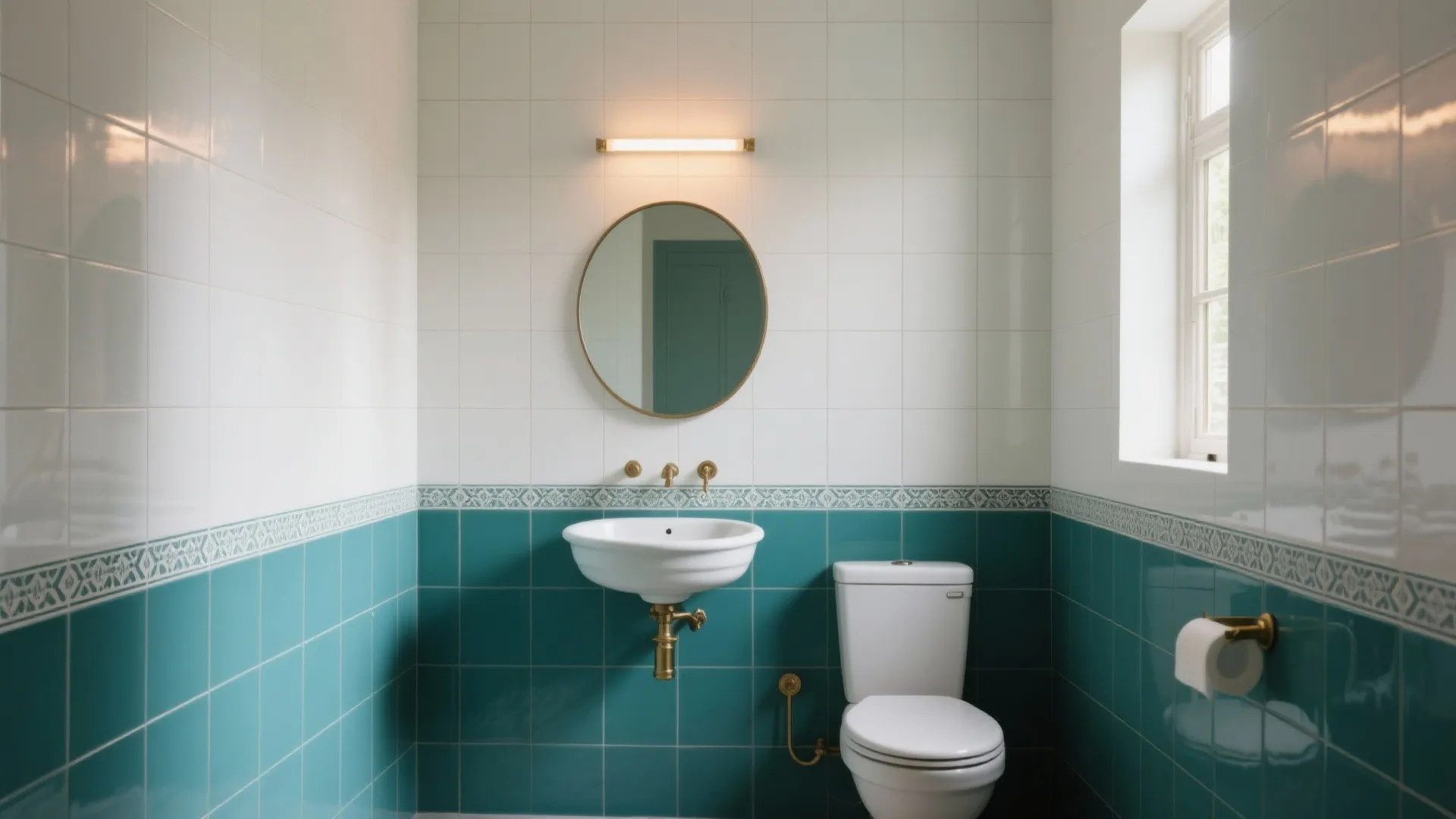 Two-tone calm: light above, bold below