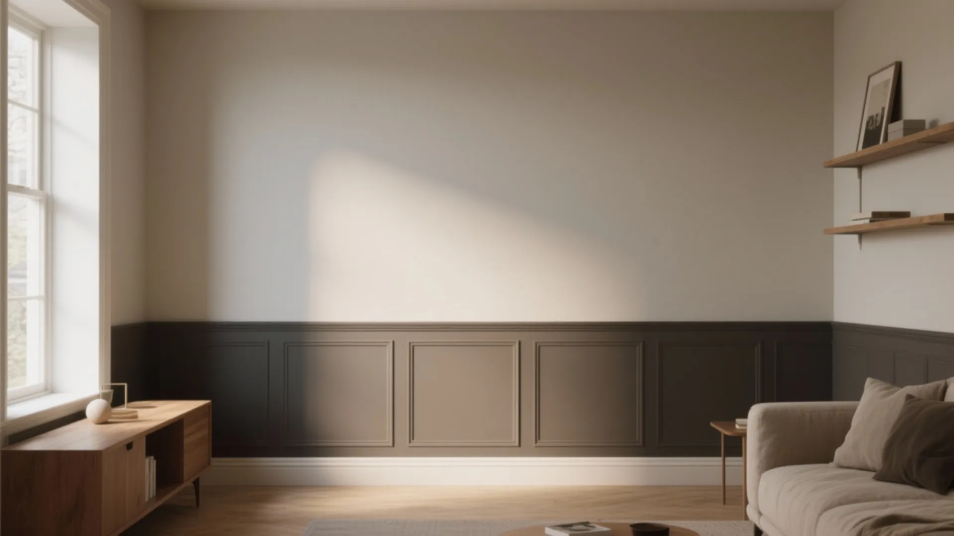 2. Two-tone walls for depth without clutter