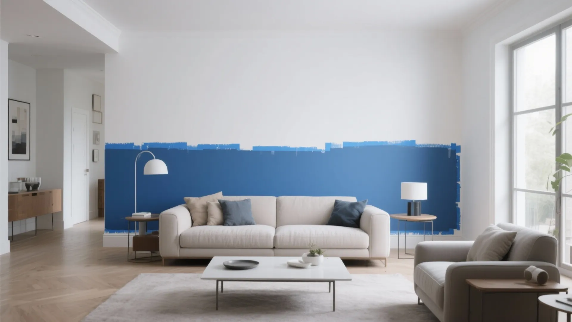 10. Two-Tone Wall for Added Interest