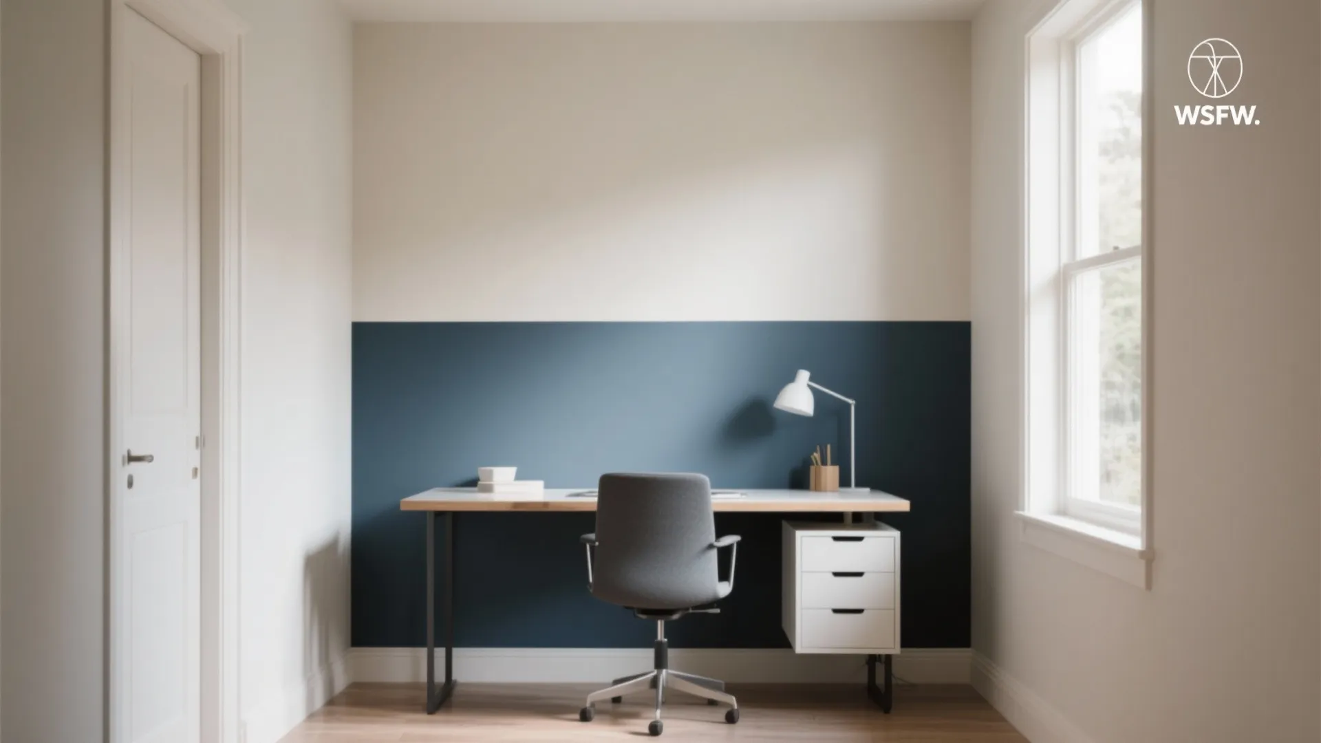 3. Two-Tone Half Walls