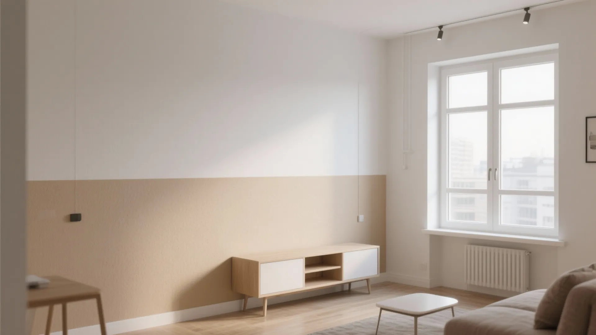 2. Two-Tone Wall Painting