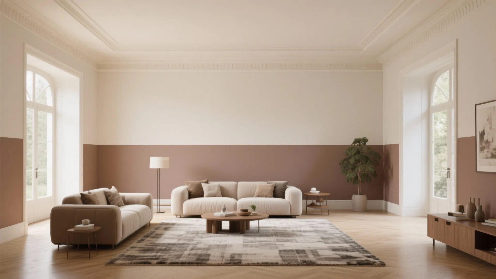 10. Two-Tone Wall Treatments
