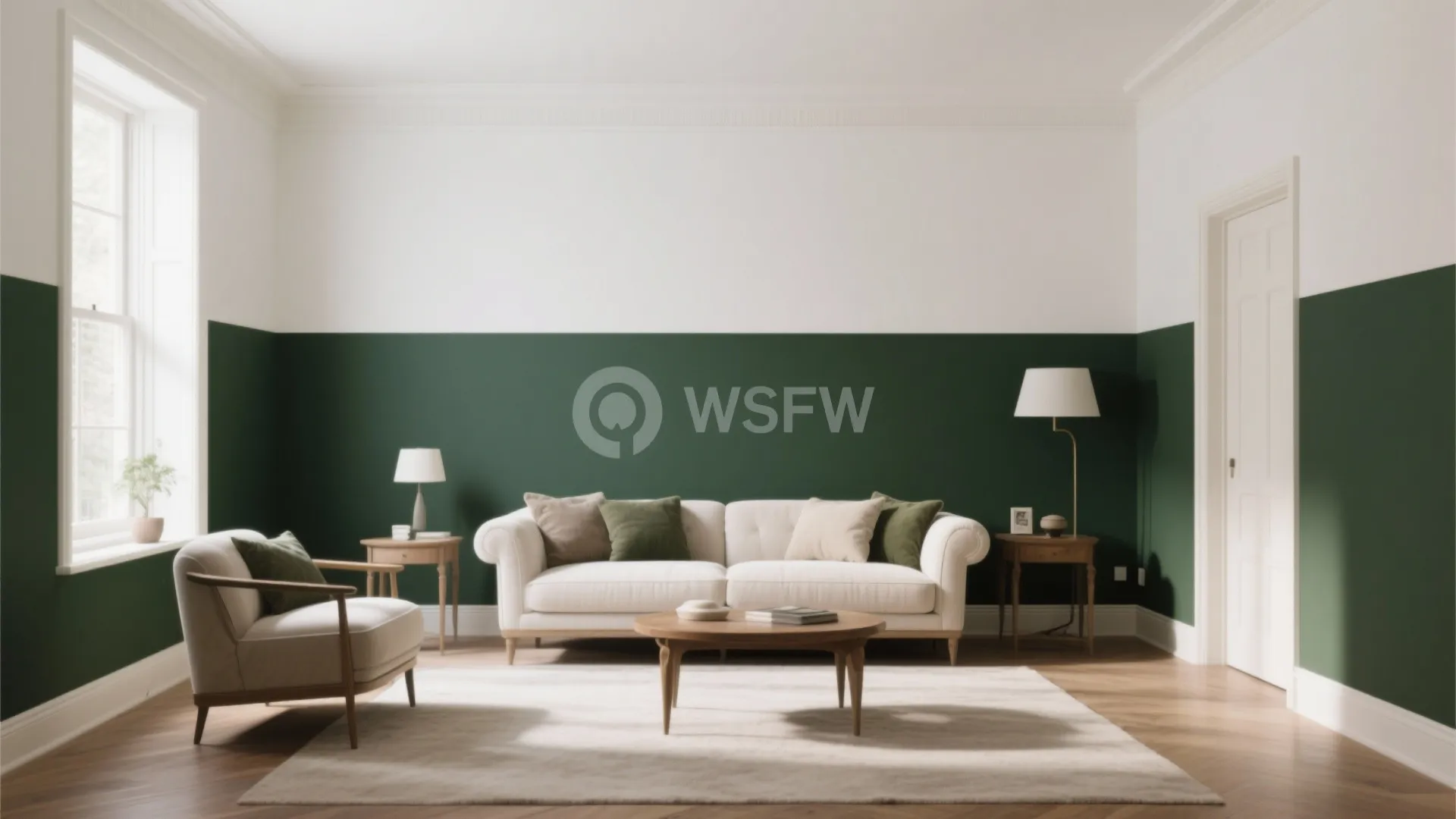 6. Two-Tone Painted Walls