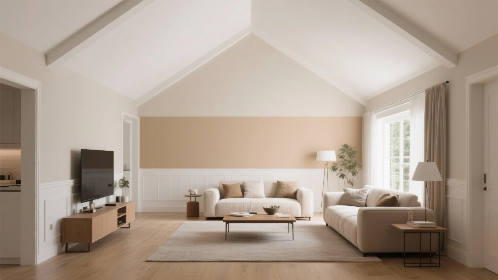 4. Two-Tone Wall Treatment