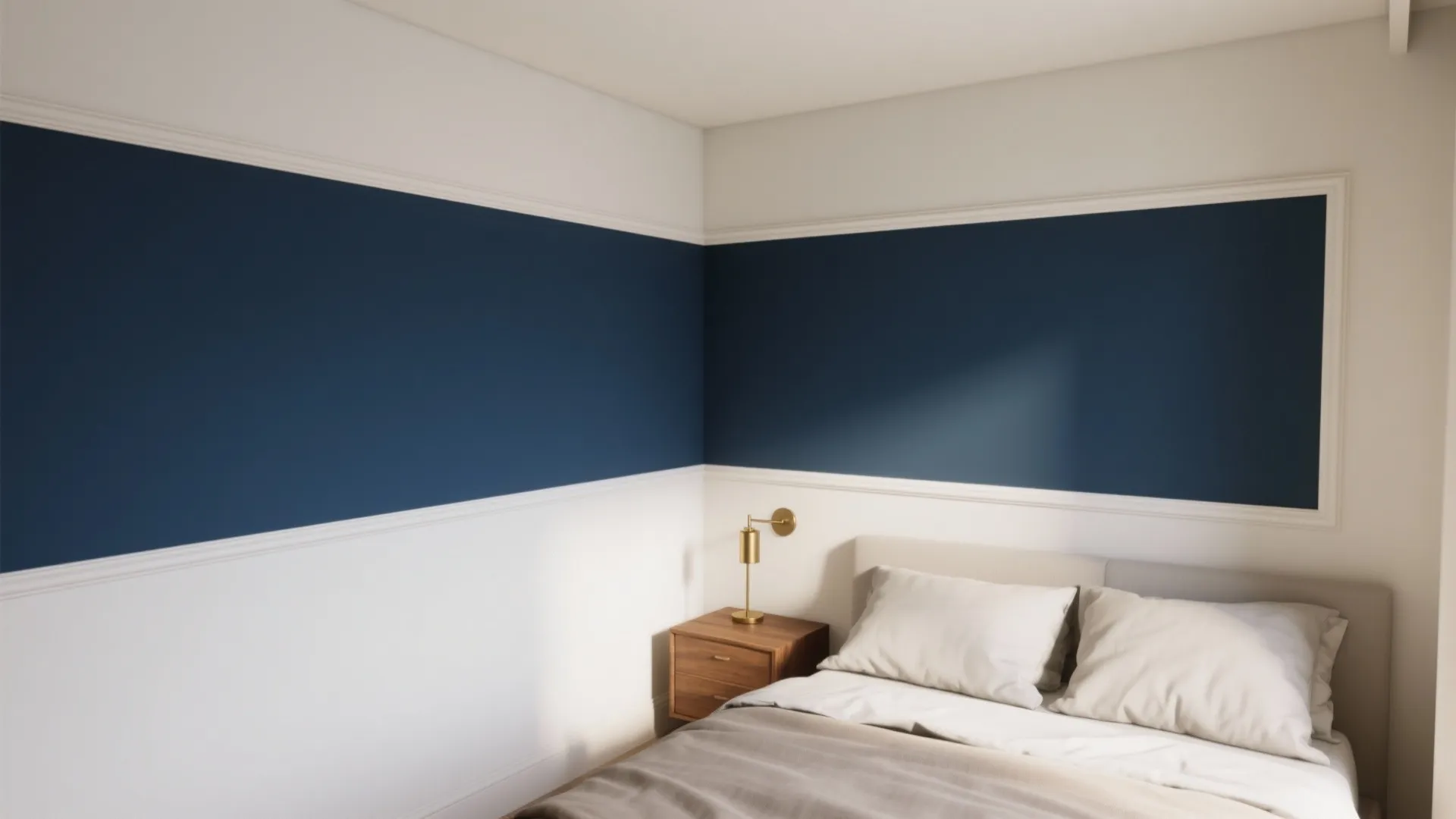High-contrast two-tone walls