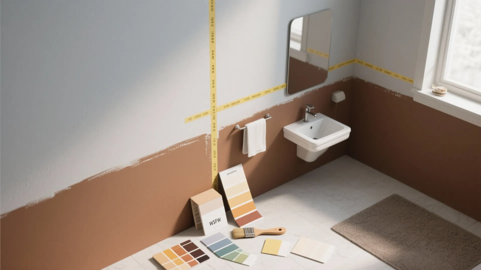 2. Two-tone walls to shape the room