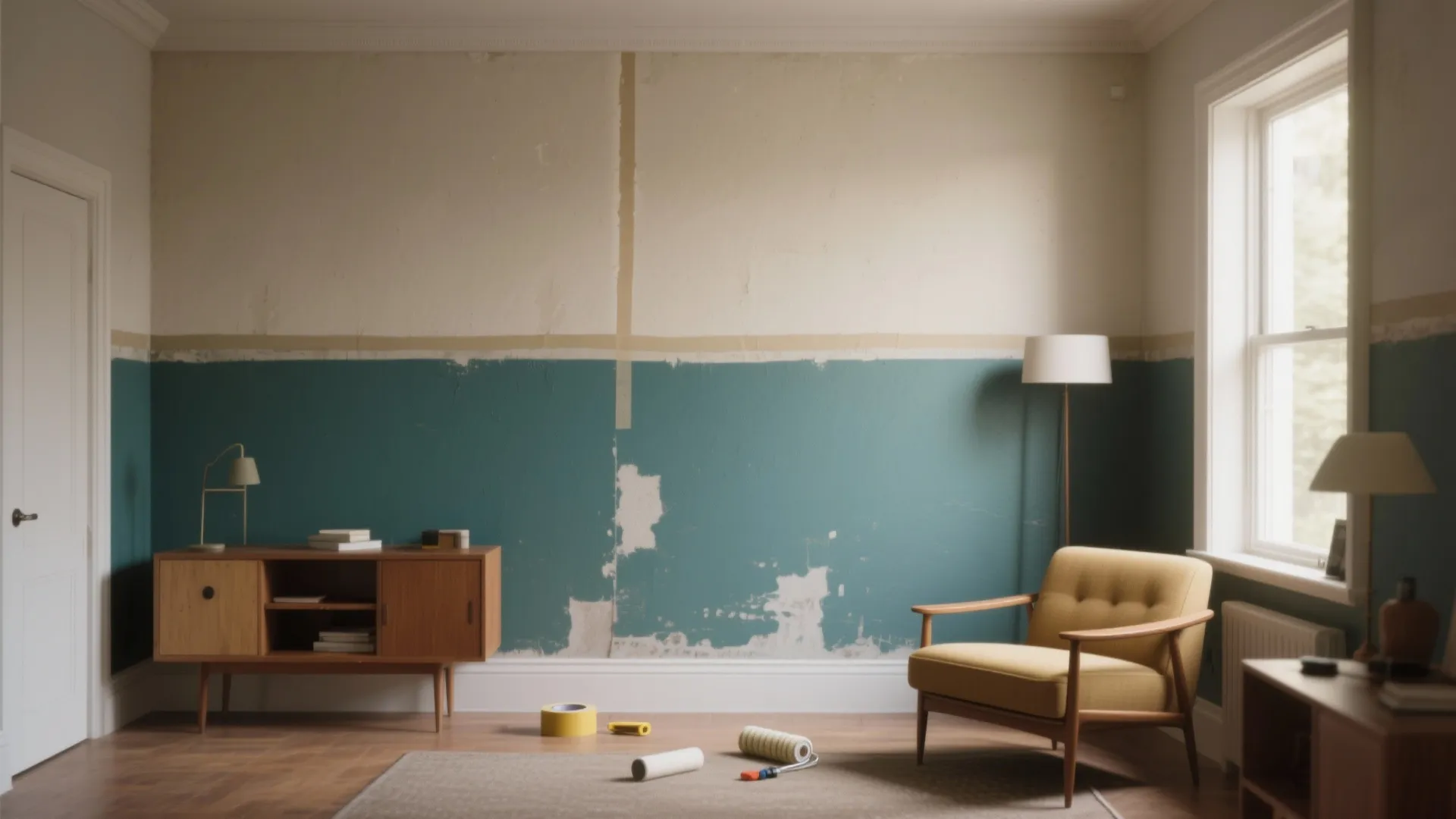 1. Play with Two-Tone Walls to Hide Imperfections