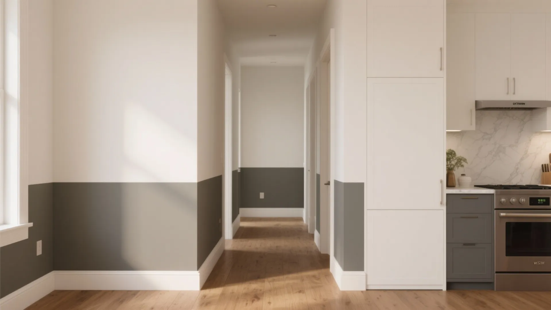 4. Two-Tone Lower/Upper Walls (Classic with a Twist)