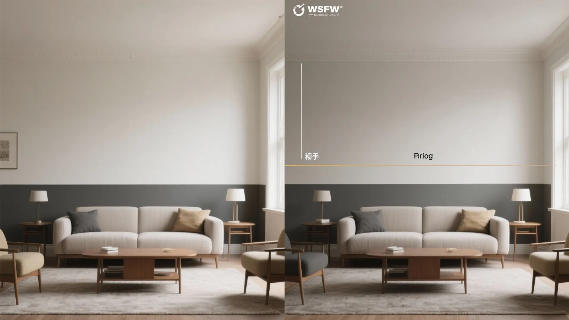 4. Two-Tone Walls for Built-In Drama