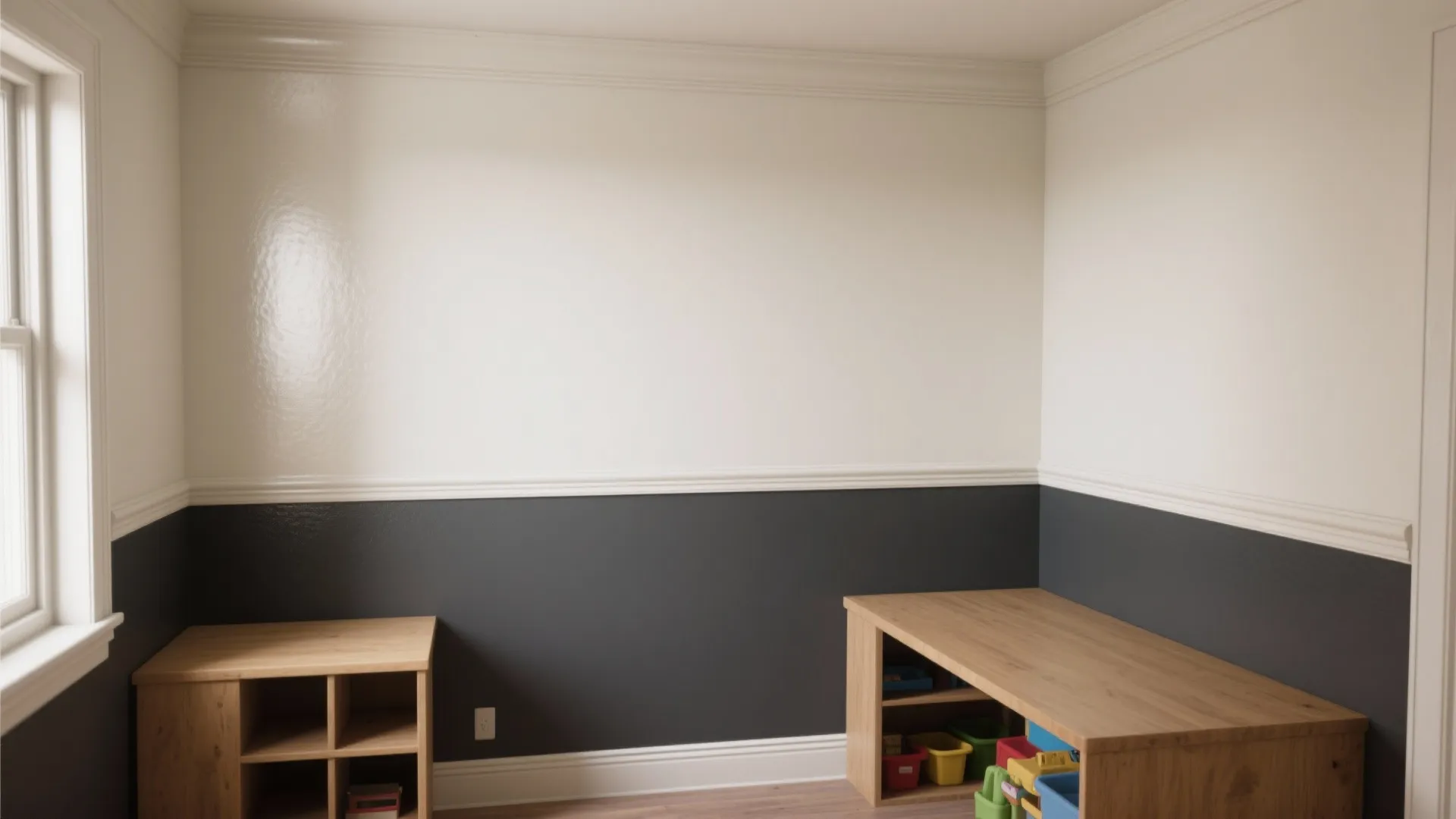 2. Two-tone split walls for height and balance