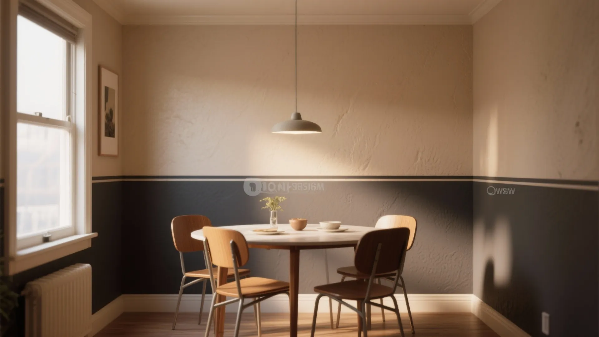 2. Two-tone walls to tweak perceived height