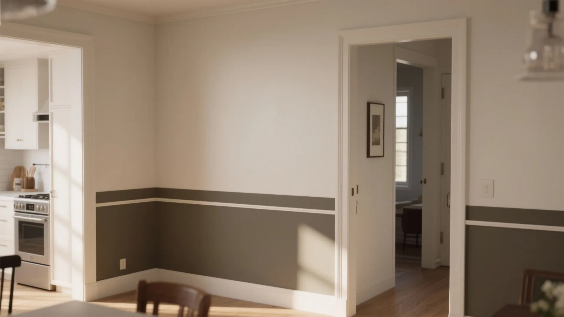 2. Two-tone walls for instant zoning