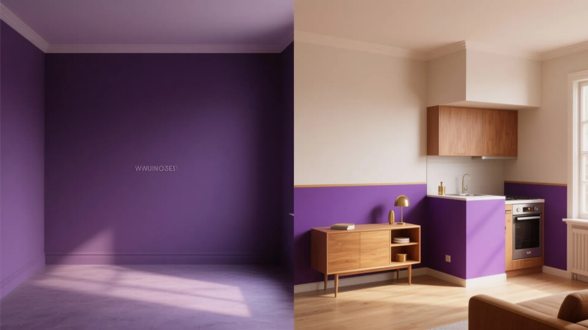 5. Two-tone walls to soften the intensity