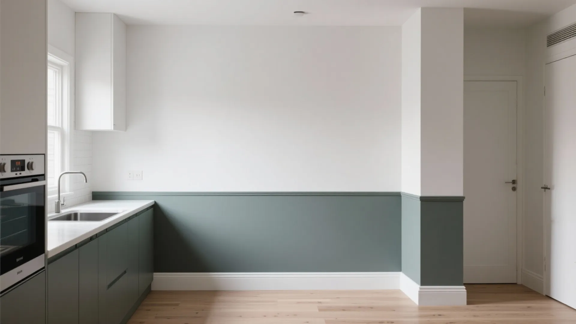 4. High-Contrast Two-Tone Walls