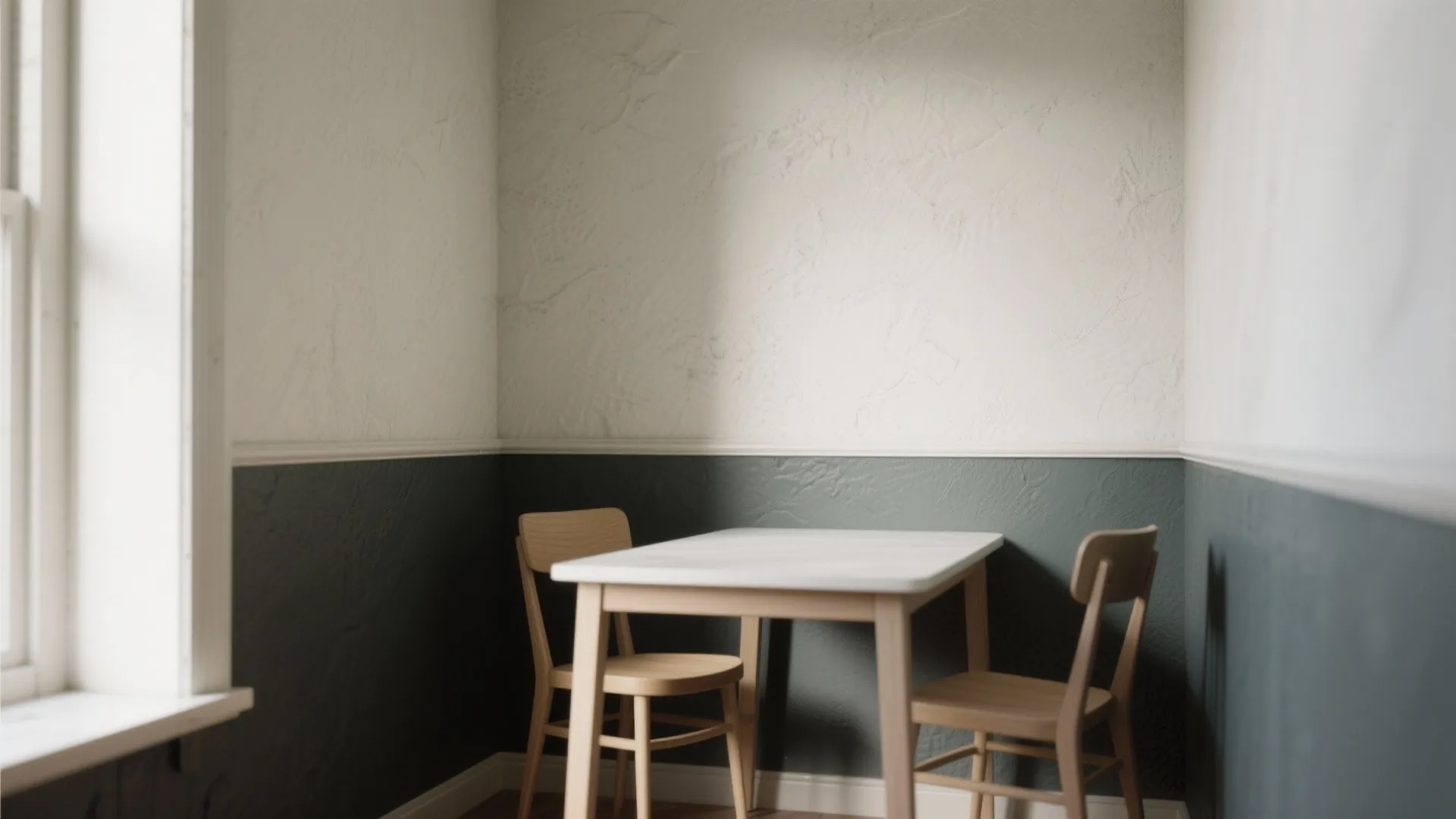 3. Two-tone walls for visual balance