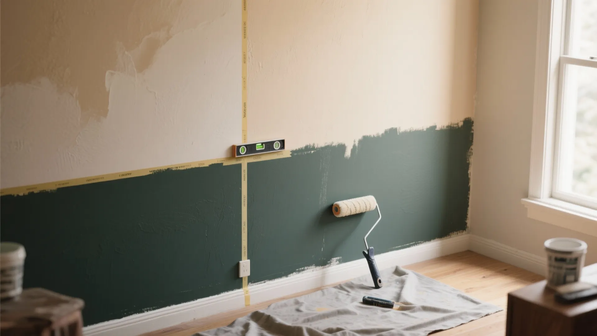 2. Two-Tone Walls for Visual Height