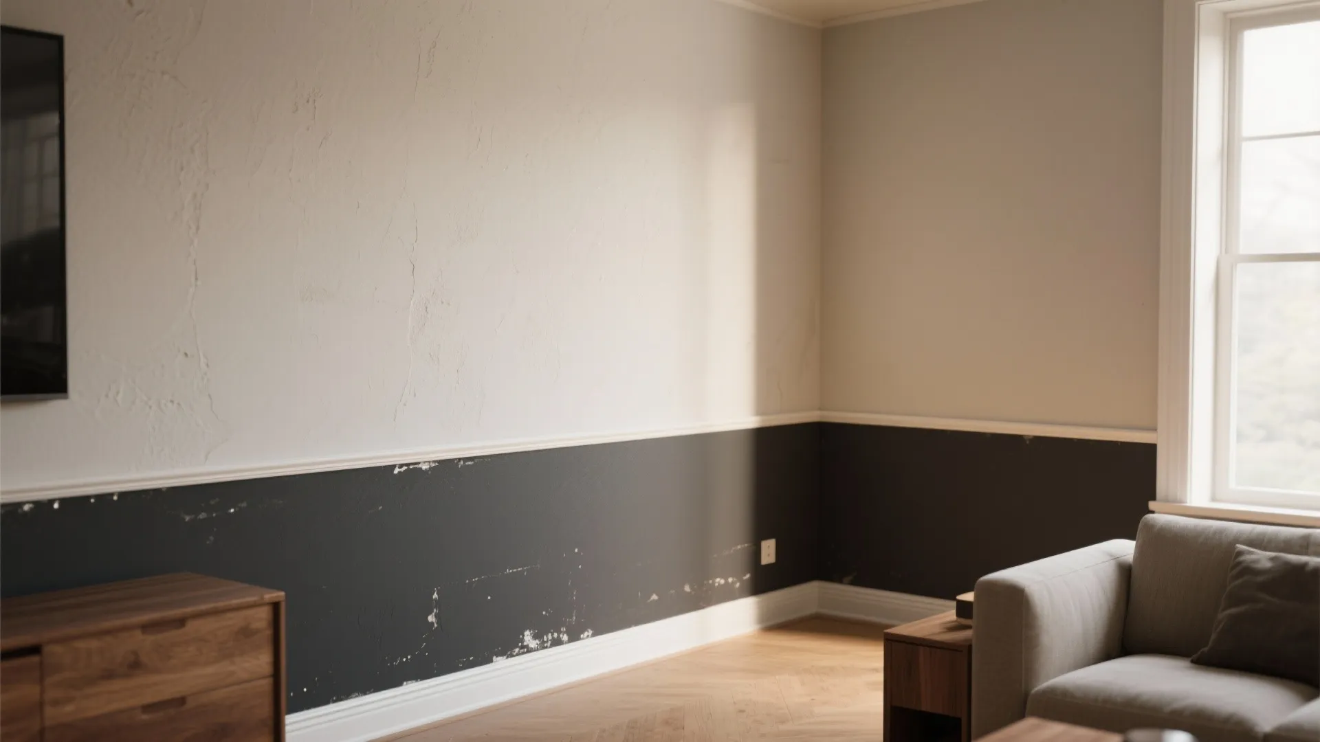 1. Use Two-Tone Walls to Hide Imperfections