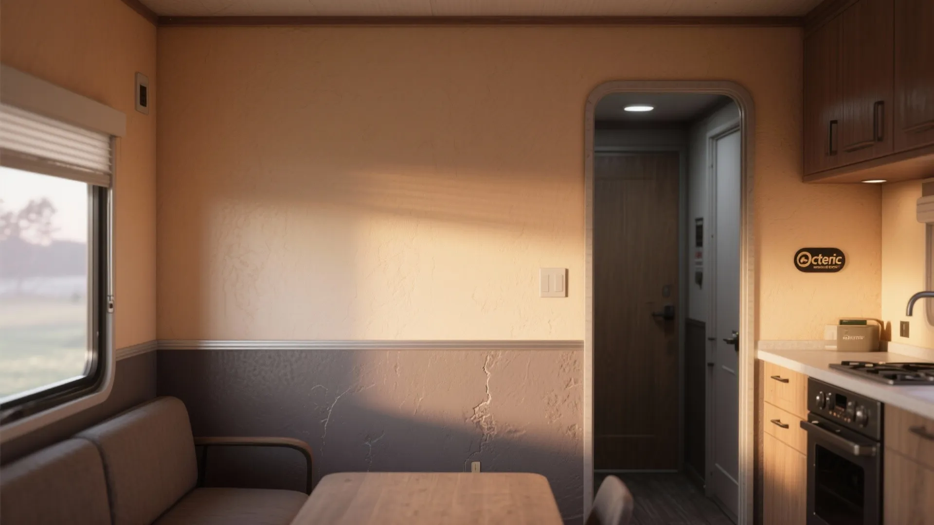 3. Two-tone scheme: light above, durable below